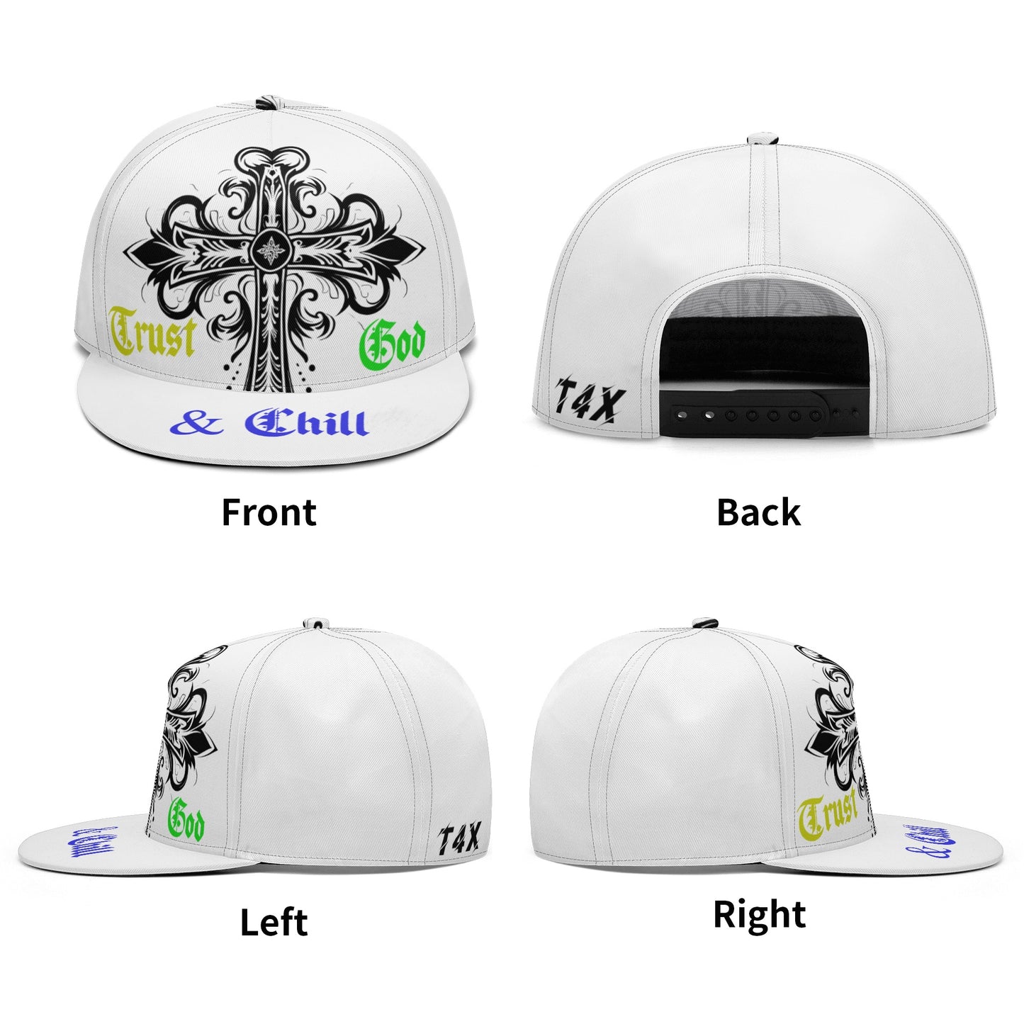 T4x Trust God & Chill Hip-Hop Hat