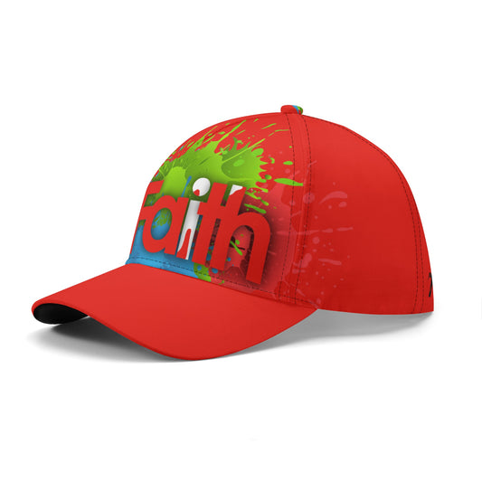 T4x Red Faith Baseball Caps