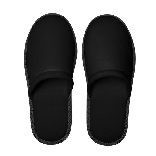 T4x Black Hotel Plush Slippers