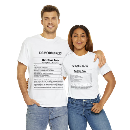T4x DC Nutrition Facts Unisex Heavy Cotton Tee